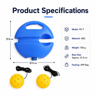 Base de pickleball remplissable d'eau avec corde élastique et balle attachée – Équipement d'entraînement portable pour la pratique individuelle – Vente en gros OEM