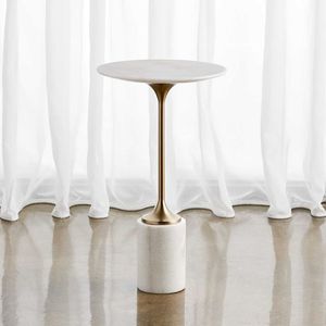 Hot Selling White Marble Modern <b>Side</b> <b>Table</b> Luxury Accent <b>Sofa</b> End <b>Table</b> Living Room Decor Modern Marble Round Coffee <b>Table</b> - Product Image 4