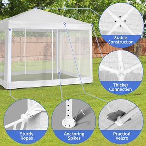 Tenda per Feste 10X10FT Impermeabile a Doppio Strato con Telaio in Acciaio, Pareti Laterali Personalizzabili in PVC per Eventi all'Aperto, Festival e Fiere - Product Image 2
