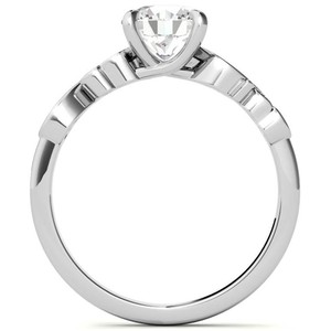 Anillo de Moissanita Tallada en Plata de Ley 925 con Baño de Oro de 14k, Anillo de Compromiso, Boda, Aniversario, Promesa, Novia, de Lujo - Product Image 4