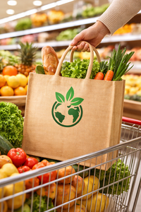 Eco Friendly <b>Jute</b> <b>Shopping</b> Tote <b>Bag</b> With Custom Logo Reusable Grocery Promotional Carry <b>Bag</b> - Product Image 3