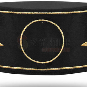 หมวกโค้ง Masonic สไตล์คลาสสิกสำหรับโอกาสพิเศษหมวกโค้งอิฐที่มีการปักด้วยสำเนียงทอง - Product Image 4
