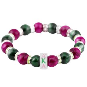 สร้อยข้อมือหินธรรมชาติ หินไทเกอร์อาย สีชมพู สีเขียว เครื่องประดับแฟชั่น สร้อยข้อมือเสน่ห์ ของขวัญสุดหรูหรา สำหรับผู้หญิง - Product Image 3