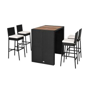 Set da pranzo in legno di acacia per patio, collezione di mobili da 5 pezzi - Product Image 3