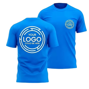 Men's Custom /Photo/Text Quick-Dry T-Shirts Turtleneck Silk Screen Printed Breathable Eco-Friendly Regular Fit Short Sleeve Tees - Product Image 1