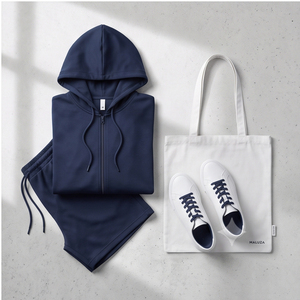 Premium Quality Summer Tracksuits Unisex Custom <b>Embroidery</b> Logo Plain 2-Piece <b>Set</b> Full Sleeve Breathable Eco-Friendly Hooded - Product Image 5