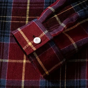 Chemise en flanelle à carreaux pour homme, coupe ajustée, tissu doux, design rétro, style moto, vente en gros OEM 2026 - Product Image 4