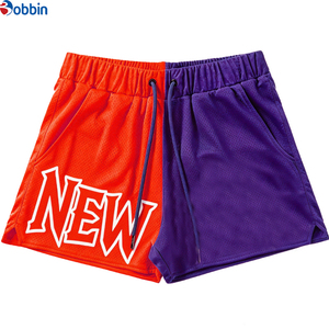 New Arrival Comfortable Men's <b>Clothing</b> Mesh Men's Shorts 3D Embroidered Letter Print Drawstring Design Men's Gym Shorts - Product Image 6