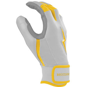 Chrome Series Short Cuff Batting Gloves Yellow Lightweight Design Infield Outdoor Use Sports Gloves Supplier BRUCE BOLT - Product Image 3