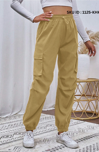 Pantalones Cargo de Verano para Mujer, Cintura Media, Antiarrugas, con Bolsillos Laterales con Solapa, Diseño de 4 Bolsillos, para Oficina y Fiesta - Product Image 3