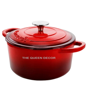 Traditional Silver Casserole Dish Stainless Steel Metal Round Shape And <b>Copper</b> Double Handle Kitchenware Home Hotel Use - Product Image 5