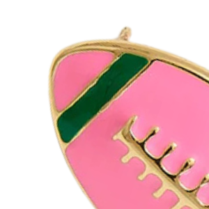 Pendientes de botón de fútbol AKA rosa y verde, tono dorado, esmaltados, joyería de moda para mujer, accesorios de regalo lindos inspirados en el deporte - Product Image 2