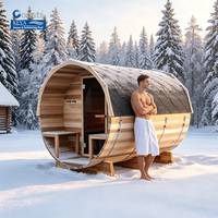 Sauna de Fibra de Vidrio con Techo de Tejas: Bañera Panorámica de Cedro Rojo de una Sola Pieza para Resorts Europeos |   CE ETL |   B2B