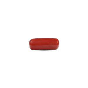 Loose Red Coral Oval Cabochon 7.45 Carat 10x12mm Gemstone for Fine Jewelry - Product Image 2