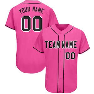 Maillots de baseball respirants à séchage rapide 100 % polyester imprimés par transfert thermique, grandes tailles, pour softball – Vente chaude - Product Image 5