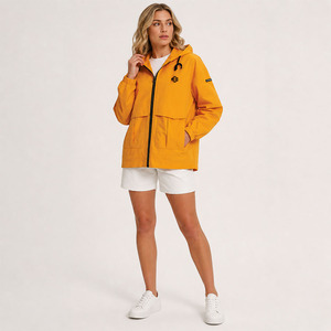 Trendy Wholesale Women Orange Hooded <b>Rain</b> Windbreaker <b>Jacket</b> Custom <b>Lightweight</b> Waterproof Outdoor Casual Zip Up <b>jacket</b> for <b>men</b> - Product Image 5