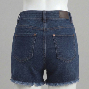 Shorts Oxford para Mujer, Lavado Desgastado Personalizado, Bordes Crudos, Tela Oxford, Corte Regular, Estilo Urbano, Logotipo Personalizado, Transpirable, Verano, 100% - Product Image 3