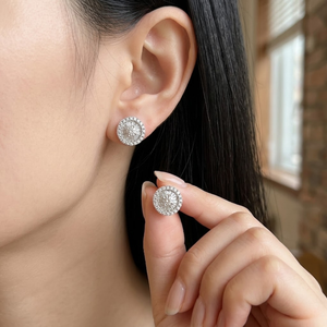 High End China Manufacturer Price Trendy 18k White Gold Natural Brilliant Cut Diamond Stud Earrings Fine Jewelry Quick Delivery - Product Image 2
