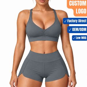 Conjunto Deportivo Sólido y Transpirable para Mujer, Bra Deportivo y Panty Cómodos para Yoga, Ropa Interior de Soporte a la Moda para Uso Diario - Product Image 1