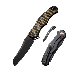 Couteaux pliants avec manche ergonomique noir, lame en acier inoxydable, design portable de poche pour la randonnée, le camping et les activités de plein air - Product Image 1