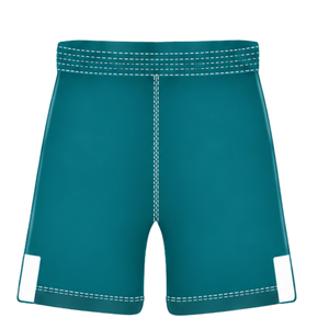 Conjunto de Uniforme de Rugby de Manga Corta en Color Verde Azulado Oscuro, Blanco y Gris, Jersey de Rugby con Cuello Redondo y Estampado Gráfico, Pantalones Cortos con Cordón, Ropa Deportiva para Equipo - Product Image 6