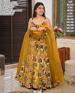 <b>Women's</b> Pink Bandhani Zeba Festive Embroidered Anarkali Silk Floor-Length Regular Fit Quick Dry <b>Wedding</b> Diwali Party Ready - Product Image 2