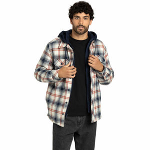 <b>Men</b> <b>Flannel</b> <b>Jacket</b> New Custom Design Lightweight Fleece Lined Warm Hoodie Long Sleeve Breathable Plaid Casual Outdoor - Product Image 3