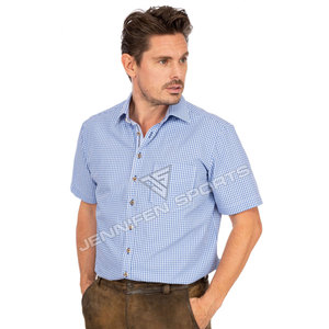 Traditional Men Trachten Bavarian Oktoberfest <b>Shirts</b> 100% Cotton <b>Half</b> Sleeves Trachten Herren Hemden - Product Image 5