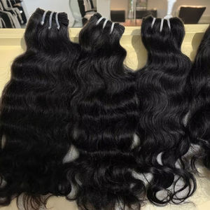 100% cabello humano sin procesar extensiones de cabello virgen de calidad superior cabello crudo de doble trama súper extremos dobles dibujados un donante - Product Image 1