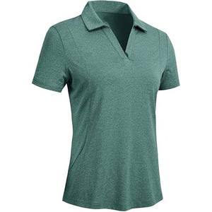 Camiseta de Verano para Mujer, Lisa, Sólida, Básica, Ligera, Transpirable, de Poliéster/Algodón, de Secado Rápido, de Media Manga, con Etiqueta Privada Personalizada - Product Image 1