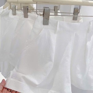 High Quality <b>White</b> Long Sleeve Blouse High Waist Shorts <b>Set</b> for Women Casual Vacation Resort Wear Eco-Friendly Anti-Wrinkle - Product Image 5