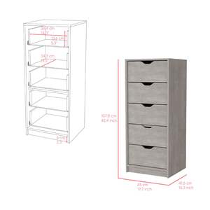 Tocador de dormitorio gris hormigón Kamran - Product Image 3