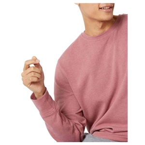 Sudadera de Cuello Redondo para Hombre, Corte Regular, Color Sólido, Tejido de Algodón, Estilo Casual para Otoño, Pantalones Grises, Zapatillas Blancas - Product Image 2