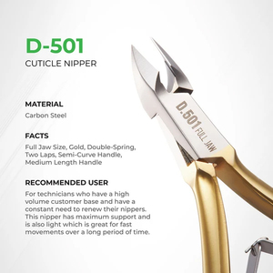 D-501 Titanium Gold Color <b>Nail</b> Cuticle Nippers Extra Sharpening Blades Manicure Cuticle Nippers Mirror Polish <b>Nail</b> <b>Clippers</b> - Product Image 2