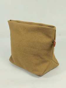 Custom Reusable Canvas <b>Zipper</b> Pouch <b>Bag</b> for Cosmetics Makeup Toiletries Travel <b>Storage</b> Organizer with Gusset - Product Image 5