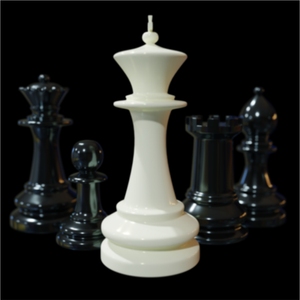 Ensemble de pièces d'échecs de luxe en résine en gros, pièces d'échecs professionnelles personnalisées en acrylique de grande taille, accessoires de jeu de société uniques style marbre - Product Image 3