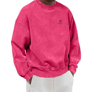 Outdoor Use New Design Men Acid Wash Sweatshirt Wholesale Fashion Wear Men Basics Acid Wash Sweatshirt - Product Image 2