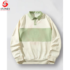 Chemises à manches longues en coton tricoté sur mesure pour hommes, avec logo personnalisé, de haute qualité, anti-rétrécissement et respirantes - Product Image 2