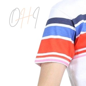 Men's White Short Sleeve T-Shirt Striped Sleeve Contrast Trim O-Neck Casual Breathable <b>Tie</b>-Dye Printed <b>Back</b> Design Oversized - Product Image 6