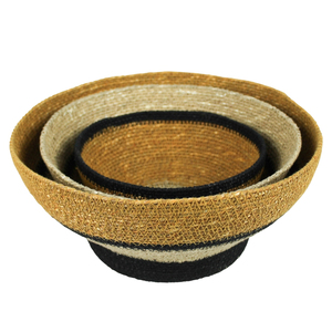 Bol de service en céramique bio fait main, forme rustique, bord ondulé, grès mat moucheté pour la vaisselle de cuisine moderne (vente en gros) - Product Image 5