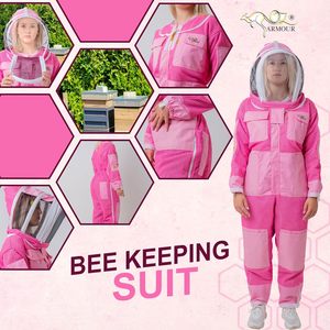 Combinaison d'apiculteur ventilée à 3 couches pour femmes |   Gants de protection anti-piqûres niveau D en maille respirante (résistance à la chaleur 150-300°C) - Product Image 4