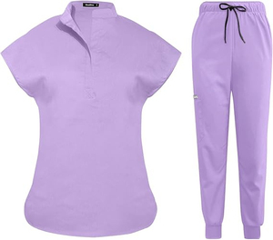 <b>Scrubs</b> <b>Set</b> for Women Nurse Uniform Jogger Suit Stretch Top & Pants With Multi Pocket - Product Image 2