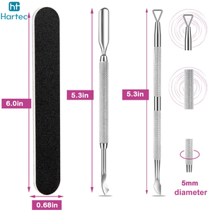 Professional <b>Tools</b> Top Trendy Product Customized Logo Printed Premium Cuticle Pusher and Gel Polish Remover Set with Nail Files - Product Image 4