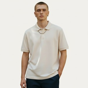 High Quality Men's Casual Short-Sleeved for Breathable Knitted Fabric Print Fitted Fit Button-Up Regular Length Collar Routine - Product Image 1
