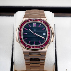 Hot Sale Full Iced <b>Red</b> Baguatte Diamond Watch Stainless Steel Luxury Waterproof Watch Available At Export Quality And Price - Product Image 1