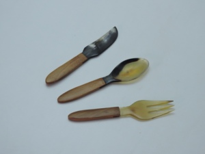 Ensemble d'ustensiles Black Horn 3 pièces (cuillère, fourchette, couteau) légers, lavage à la main uniquement - Product Image 4