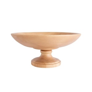 Bol sur piétement en bois, fait main, moderne, luxueux, écologique, support surélevé pour fruits, pour table à manger, collations, noix, bonbons, desserts - Product Image 3