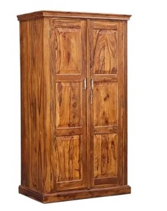 Armario de Madera Maciza de 2 Puertas con Cajón Interior |   Armario de dormitorio de madera maciza hecho a mano |   Exportación de Jodhpur - Product Image 2