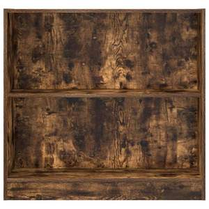 Bibliothèque rectangulaire moyenne en bois d'ingénierie chêne fumé – Collection de bibliothèques élégantes - Product Image 5