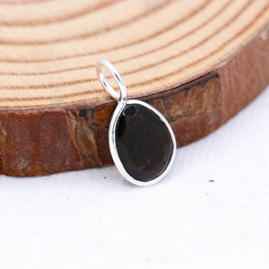Wholesale 925 <b>Solid</b> Sterling <b>Silver</b> Natural Pear Smoky Quartz Faceted Bezel Set Solitaire Pendant Fine Jewelry Memoria Jewels - Product Image 5